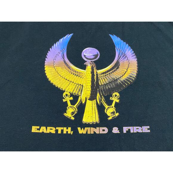 Vintage Earth, Wind & Fire “It Begins With A Dream” Tour T-Shirt Size 2XL Black - Picture 6 of 11